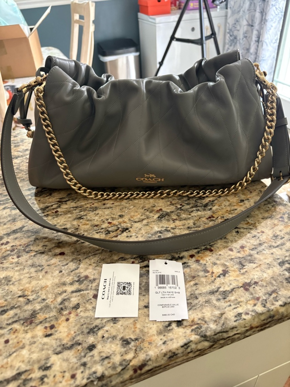 Last Call!!! Coach Quilted Faye NWOT!!